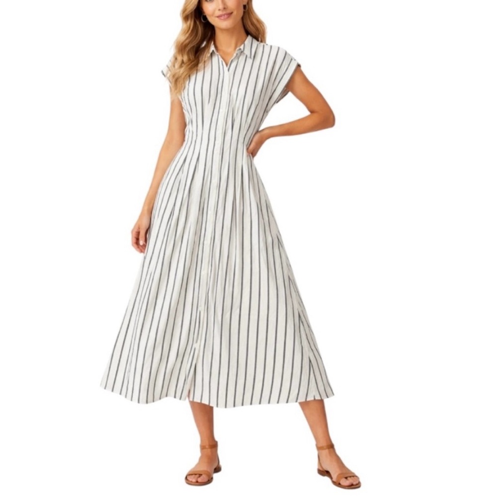 Nine West Button Down Shirt Dress NWT